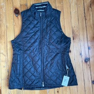 Peter Millar Black Quilted Lightweight Women’s Vest Size Large NWT